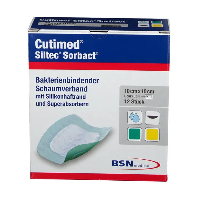 Cutimed® Siltec® Sorbact® 10x10cm 12 Stück