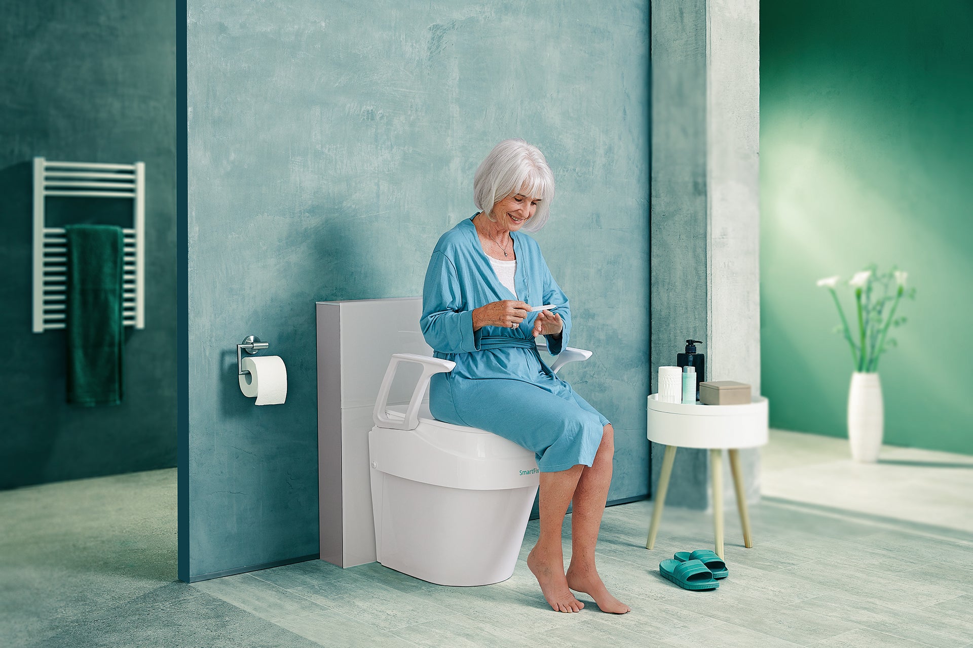 DIETZ Toilettensitzerhöhung SmartFix mit Armlehnen
