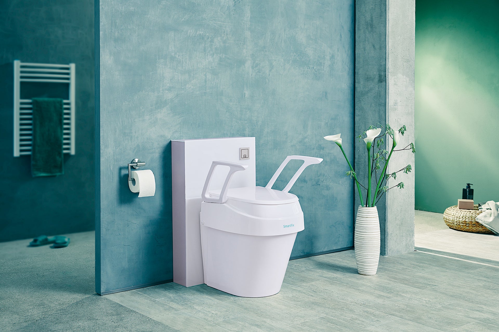 DIETZ Toilettensitzerhöhung SmartFix mit Armlehnen