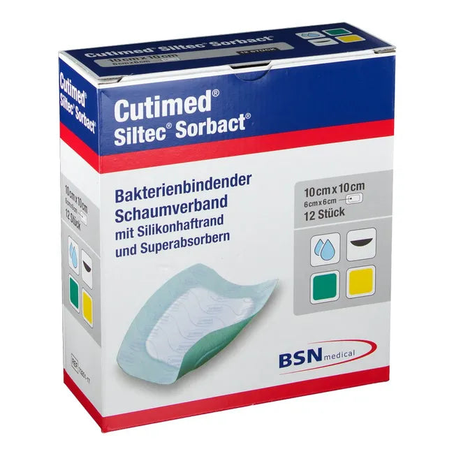 Cutimed® Siltec® Sorbact® 10x10cm 12 Stück
