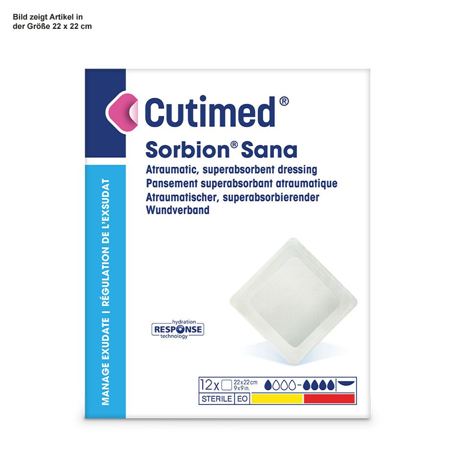 CUTIMED Sorbion Sana Wundauflage 8,5x8,5 cm 12 Stück