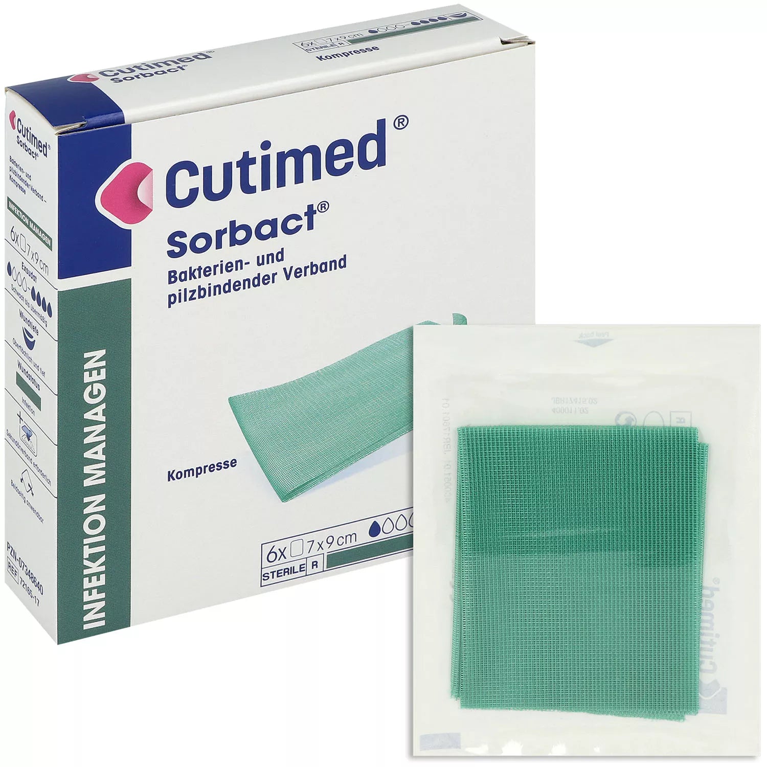 Cutimed® Sorbact® Kompresse 4x6 cm 6 Stück