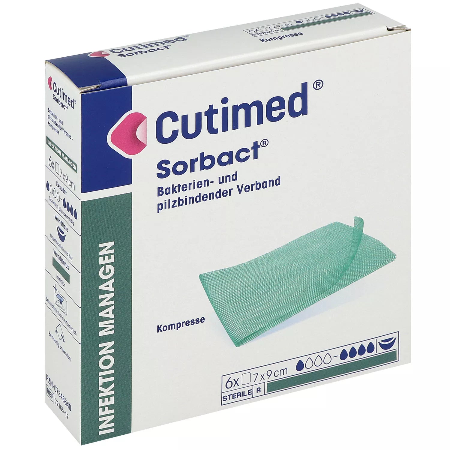 Cutimed® Sorbact® Kompresse 7x9 cm 6 Stück