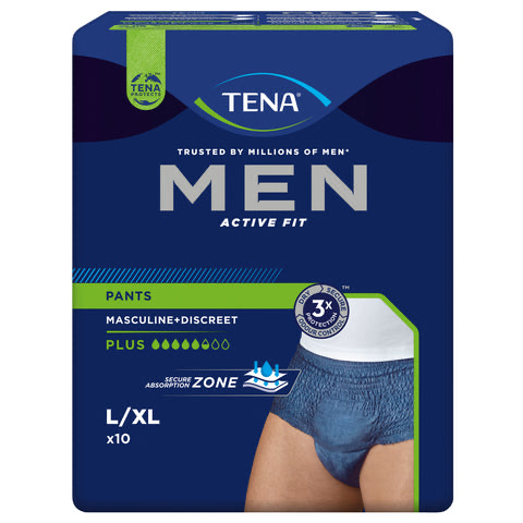 TENA Men Active Fit (Pants) Plus blau